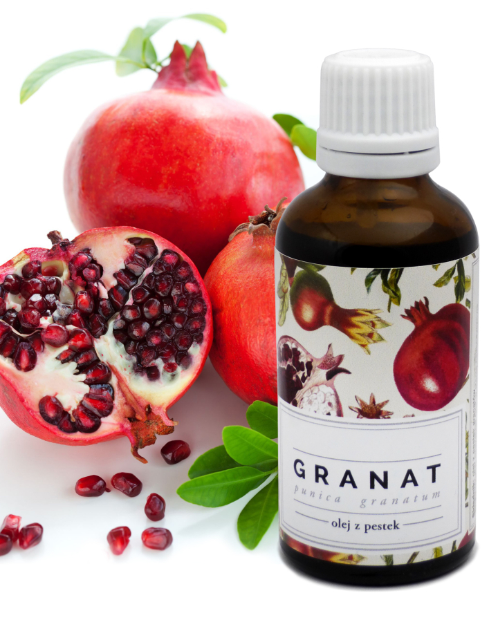 Granat - olej z pestek, omega 5, ekstrakcja CO2. 